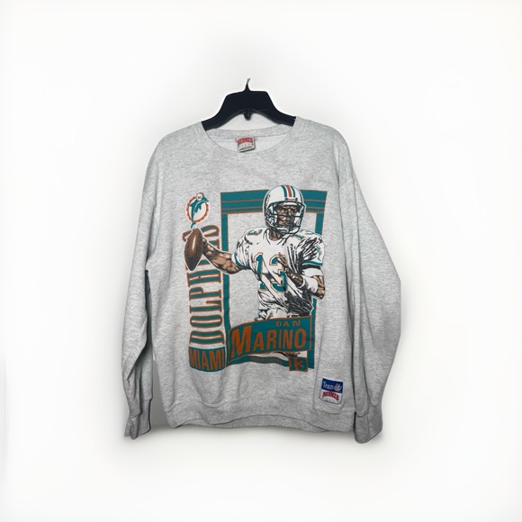 nutmeg mills Other - Vintage 90's Dan Marino Miami Dolphins Nutmeg Crewneck 1991 RARE Sz L NFL